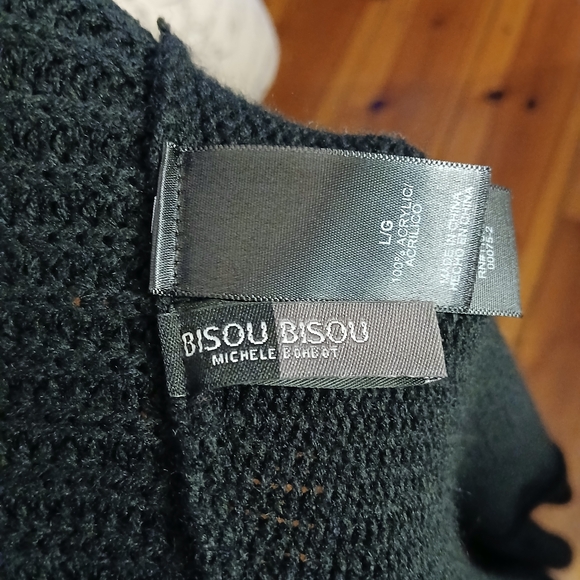Bisou Bisou Black Shawl Collar Cardigan - Picture 4 of 4